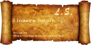 Lindwurm Sarolt névjegykártya